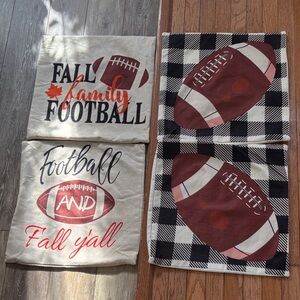 4 Fall Football Pillow Covers